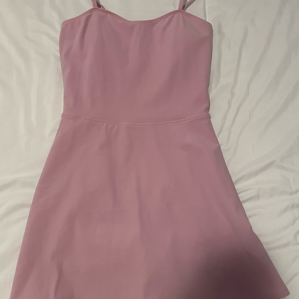 ALO Yoga Pink Spaghetti Strap Mini Dress